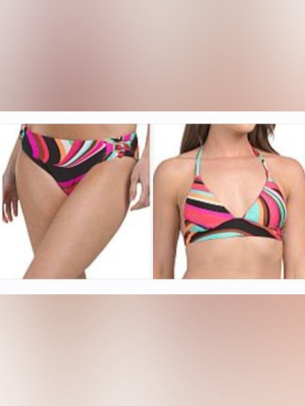 NWT Trina Turk Swirls Bikini Set Top & Bottom ■ Size 8